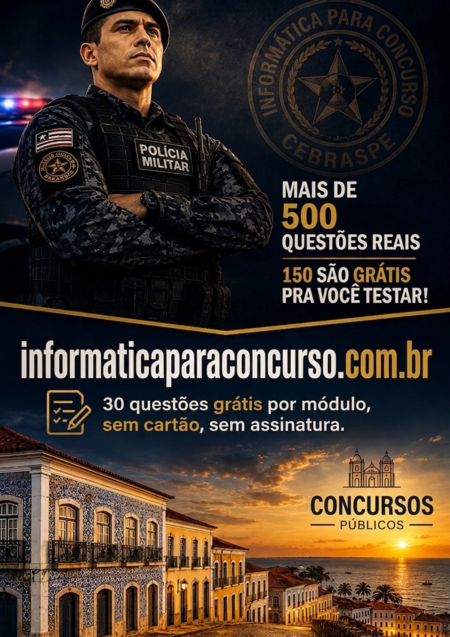 Mais de 500 questões reais da CEBRASPE — Informática para Concurso